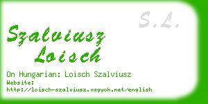 szalviusz loisch business card